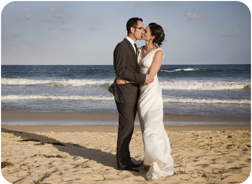 Wedding photo on beach